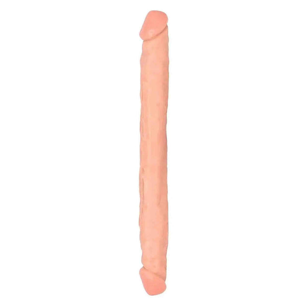 Doppio dildo Flesh 13 pollici testa asimmetrica rosa