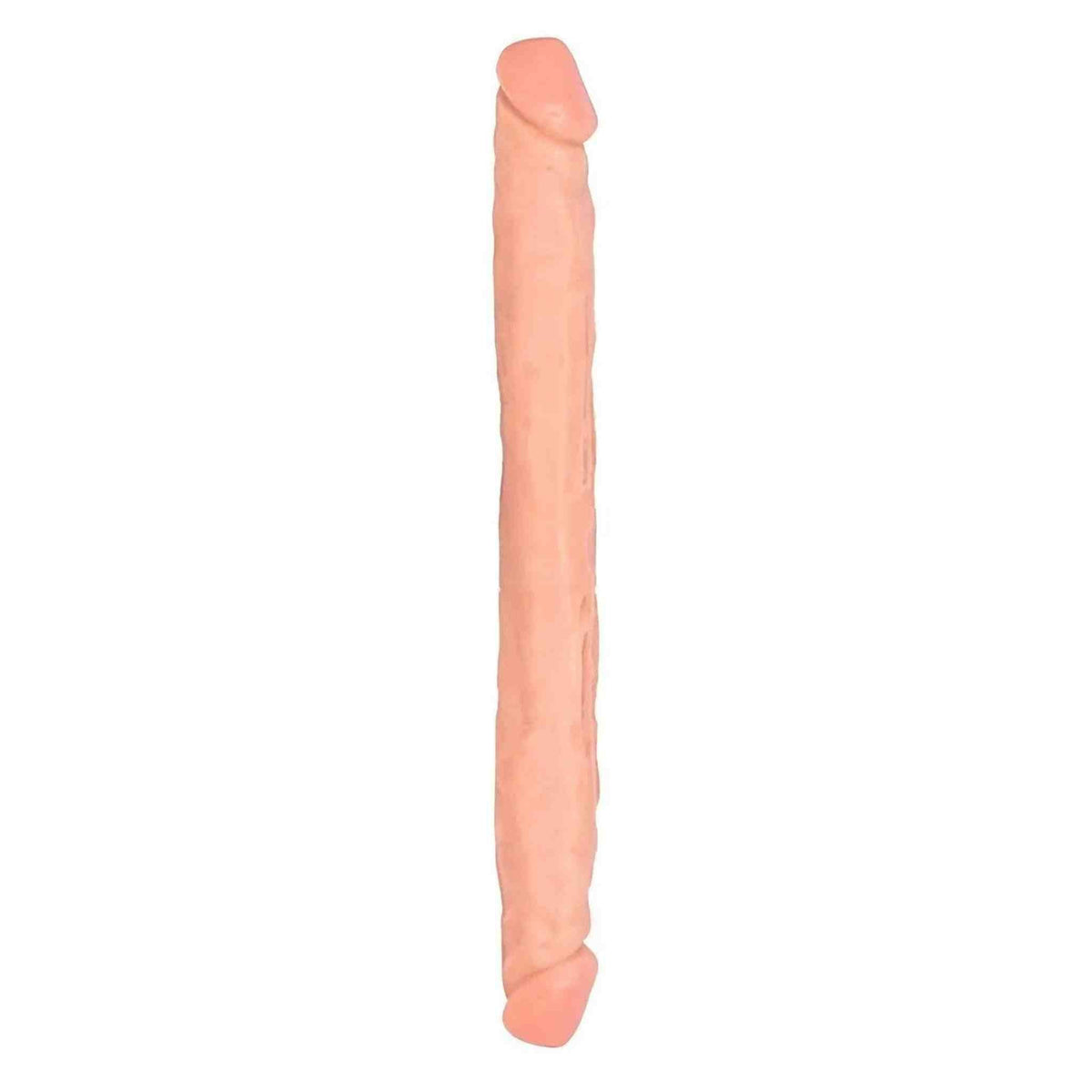 Vista laterale dildo doppio Flesh 13 pollici superficie liscia