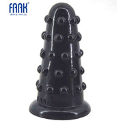 Plug anale nero FAAK con logo inciso e base larga