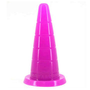 Plug analico conico viola acceso Magmara FAAK in silicone lucido