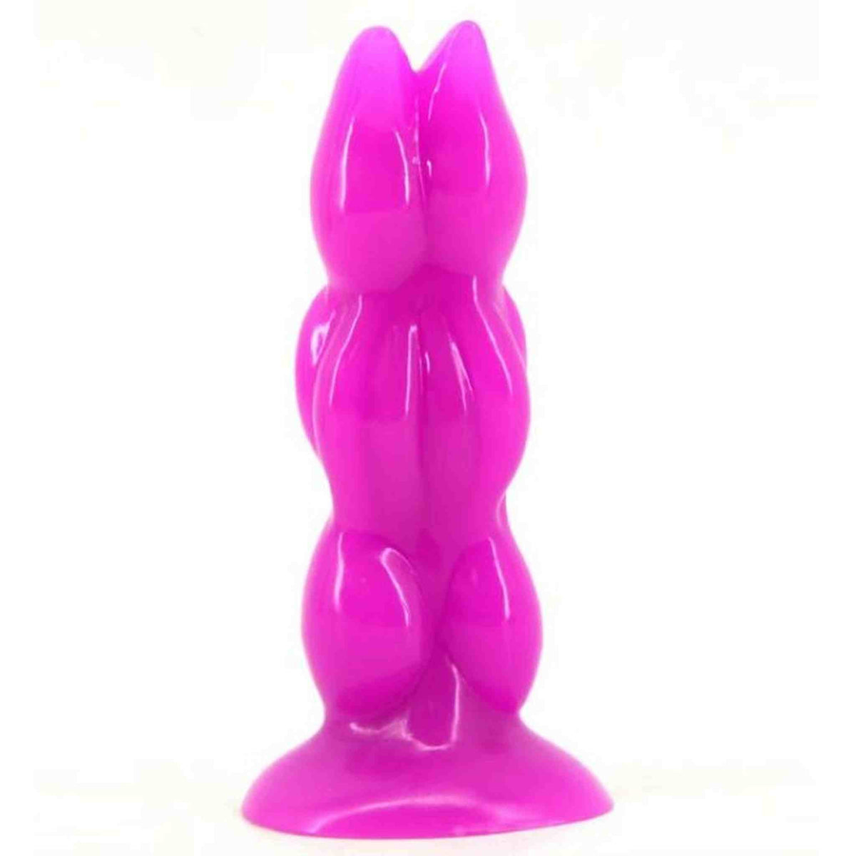 Plug anal zampa di granchio rosa acceso in silicone liscio a tre sezioni