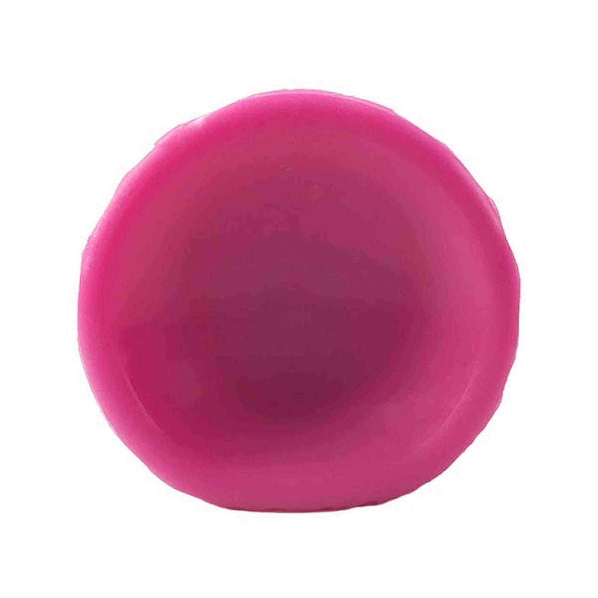 Vista interna dildo rosa acceso FAAK con bordo ondulato e superficie liscia