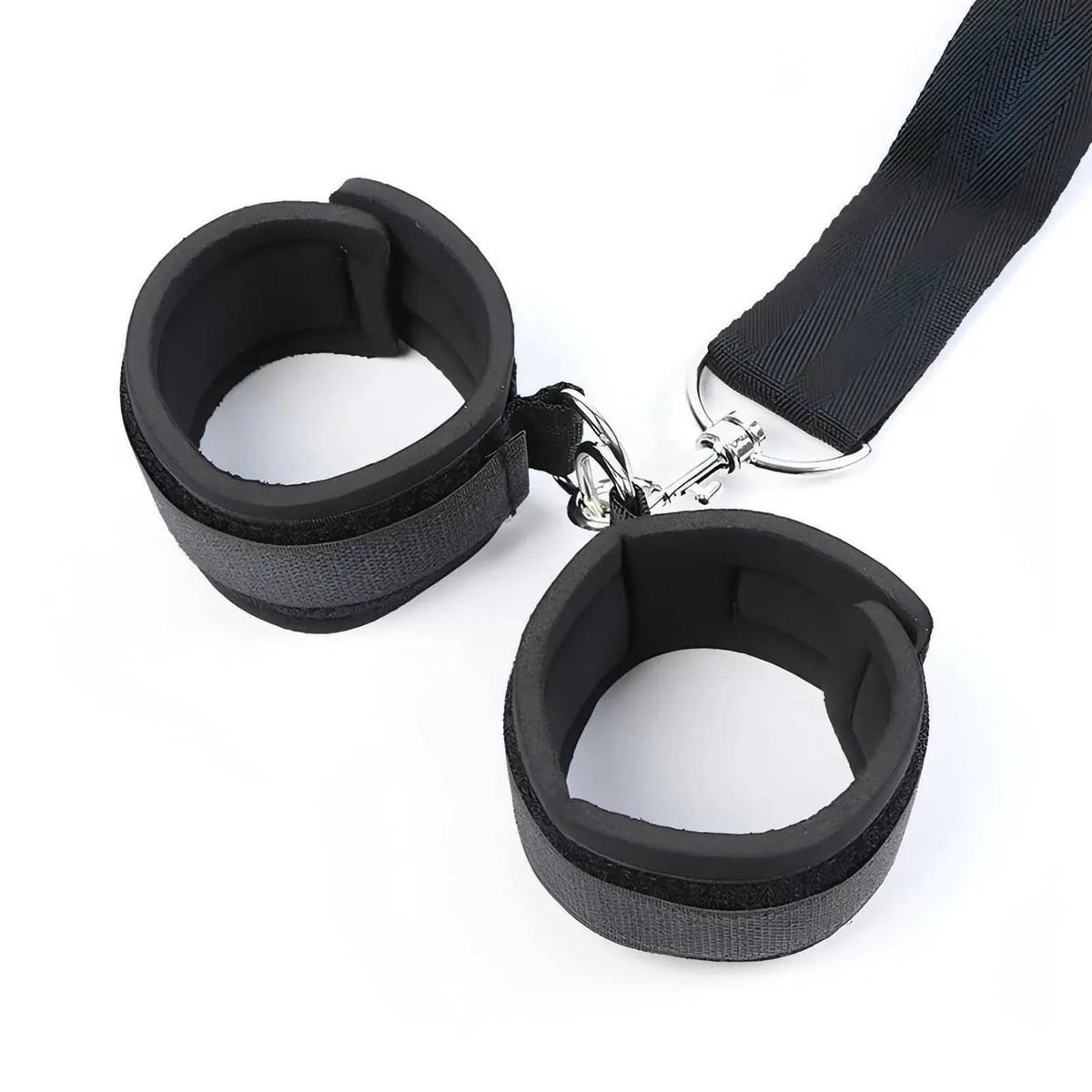 Polsiere nere separate con imbottitura interna e fascia velcro