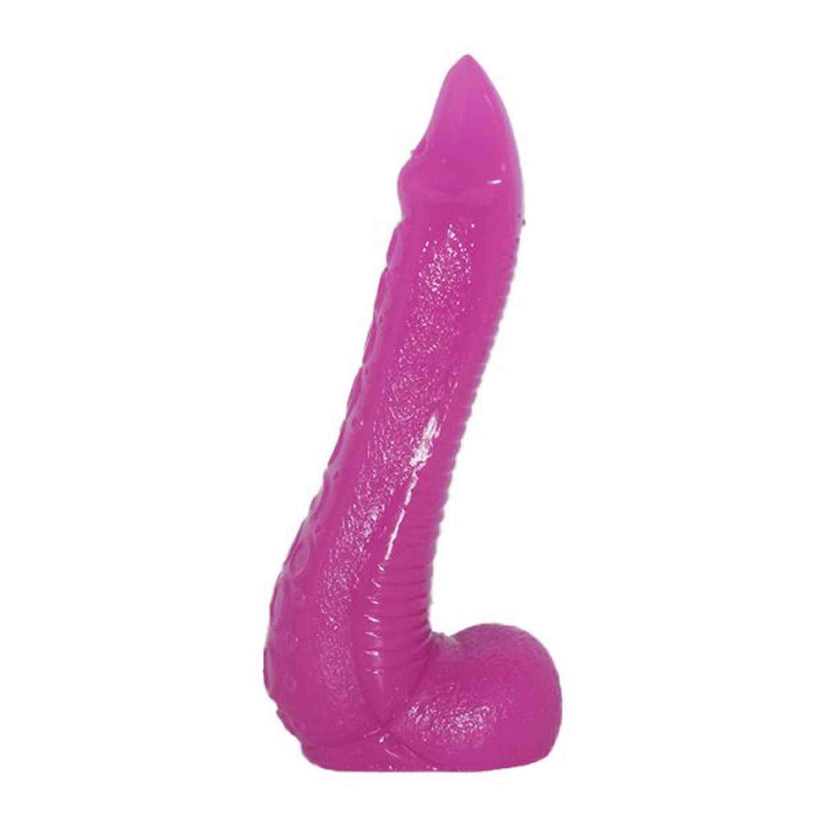 Plug anale polpo rosa acceso 22cm superficie lucida texture ventose