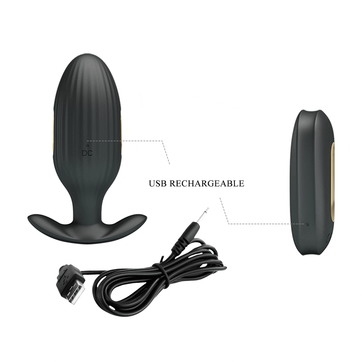24K Plug Anale Wireless con Vibrazione ed Elettroshock