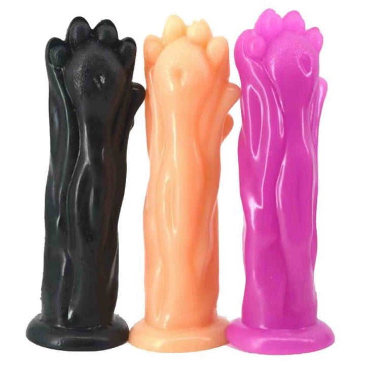 Set plug anal zampa di orso nero, arancione e rosa acceso