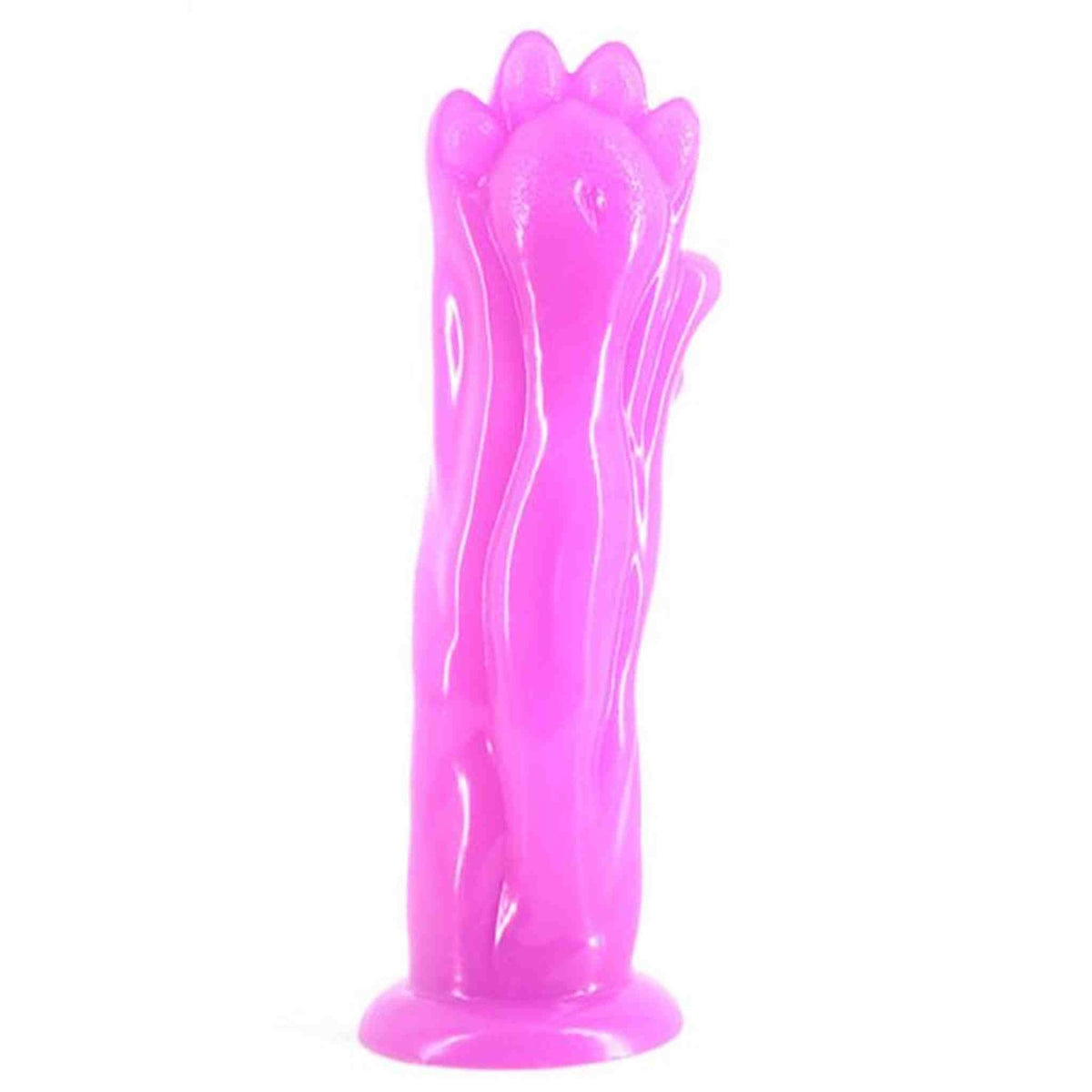 Plug anal zampa di orso rosa acceso superficie liscia