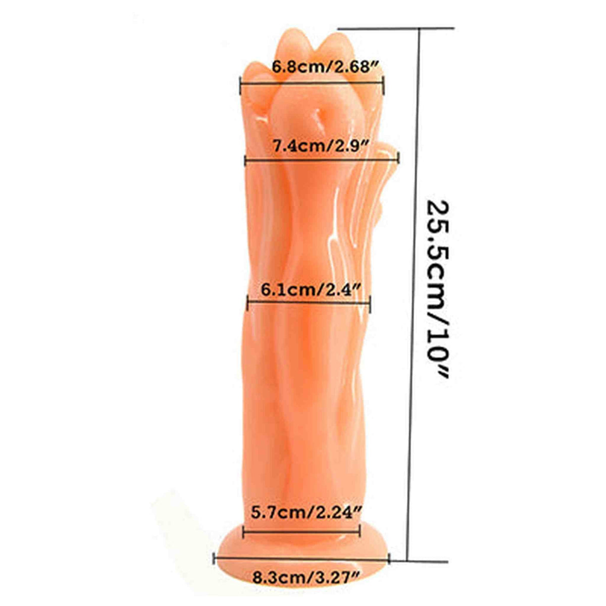 Misure plug anal zampa di orso arancione chiaro 26 cm