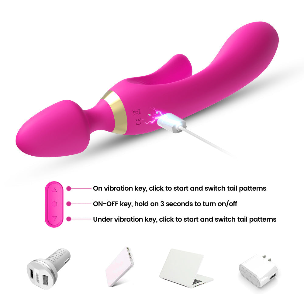 3 in 1 Vibratore Rabbit e Plug Anale