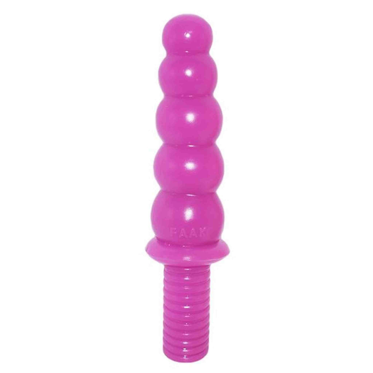 Plug anale rosa FAKA con manico e cinque sfere sovrapposte