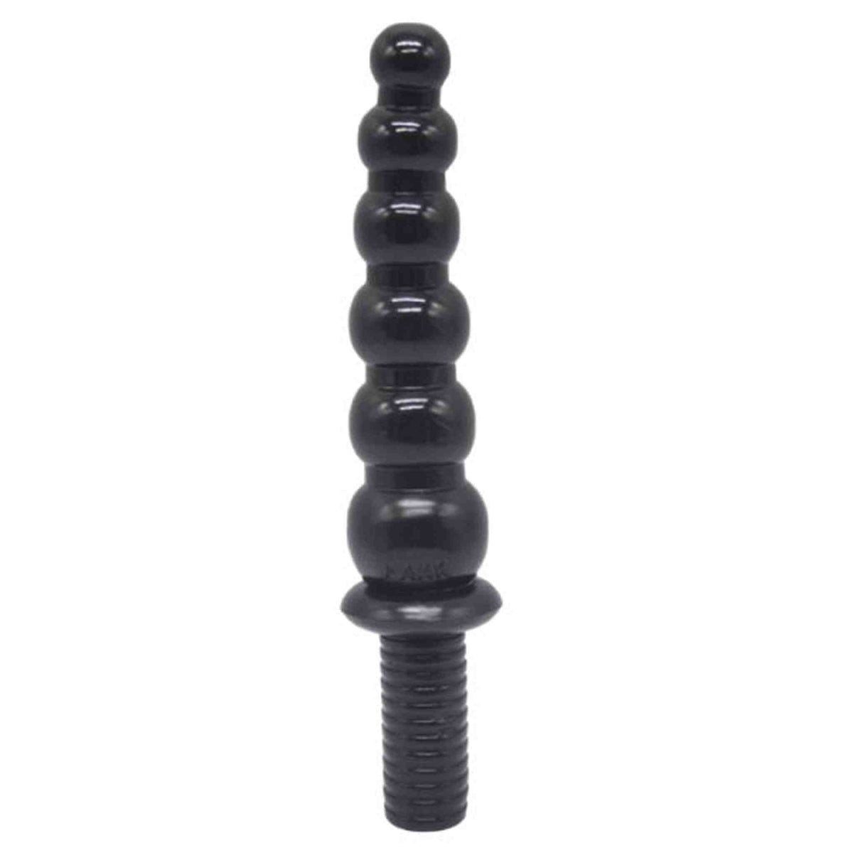 Plug anale nero Magmara con marchio inciso e base a vite