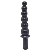 Plug anale nero Magmara con marchio inciso e base a vite