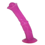 Dildo rosa acceso brillante 36cm Magmara forma curva flessibile