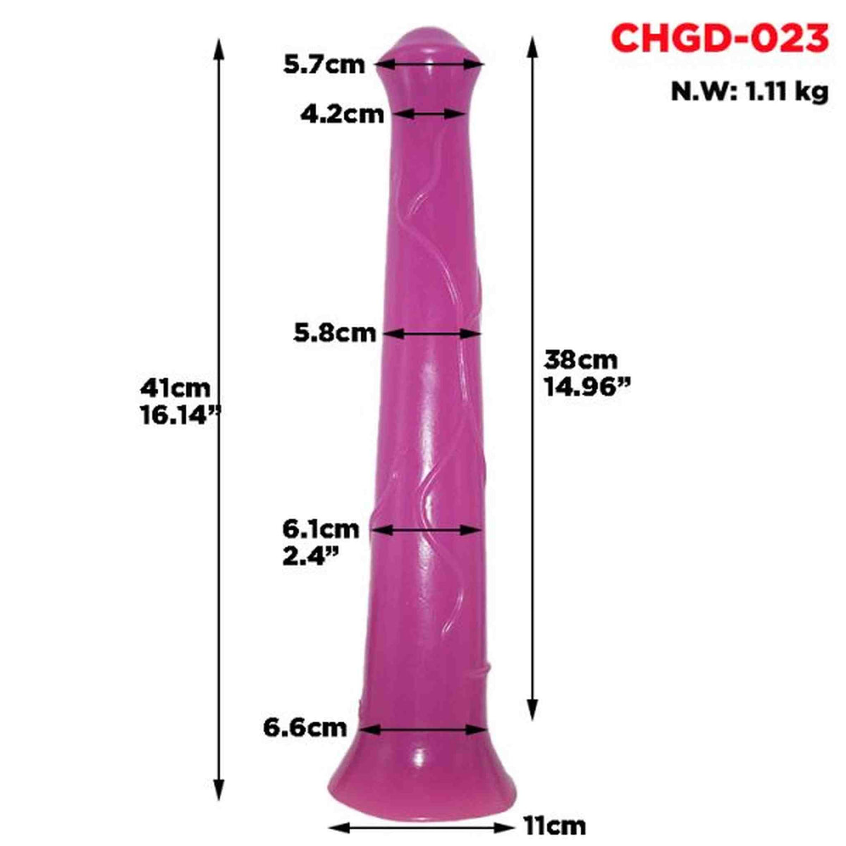 43cm Huge Horse Dildo Suction Animal Dildo