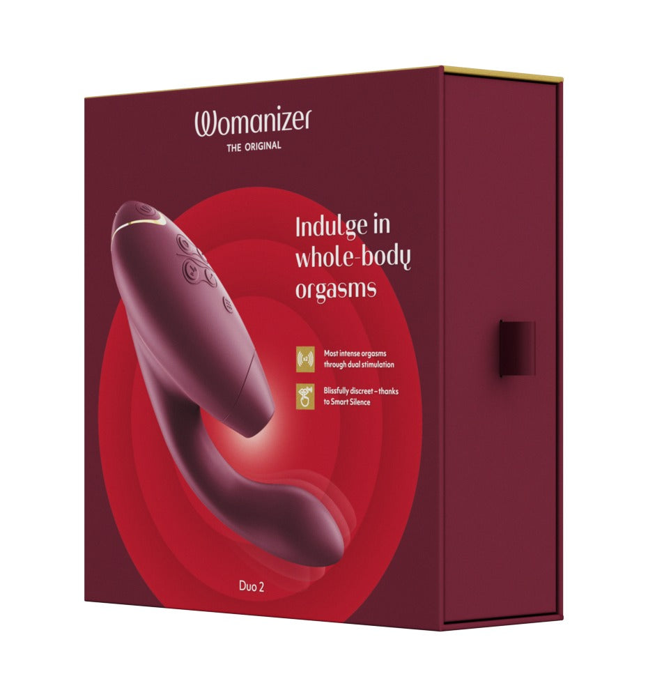 Womanizer Duo 2: succhia clitoride con braccio vibrante per il punto G, Bordeaux, foto 3