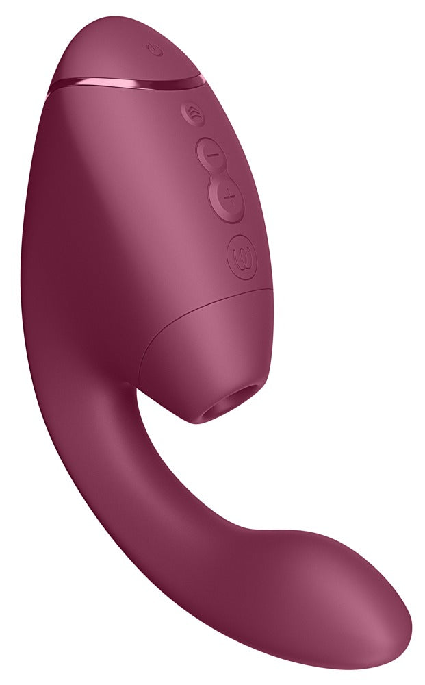 Womanizer Next Duo: succhia clitoride 3D e vibratore per il punto G, Rosso vino, foto 1