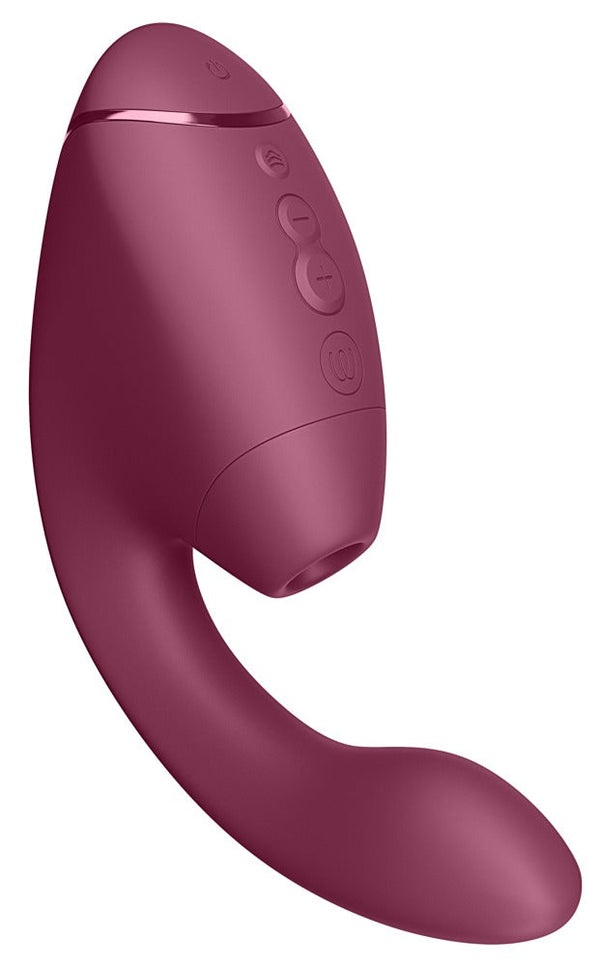 Womanizer Next Duo: succhia clitoride 3D e vibratore per il punto G, Rosso vino, foto 1