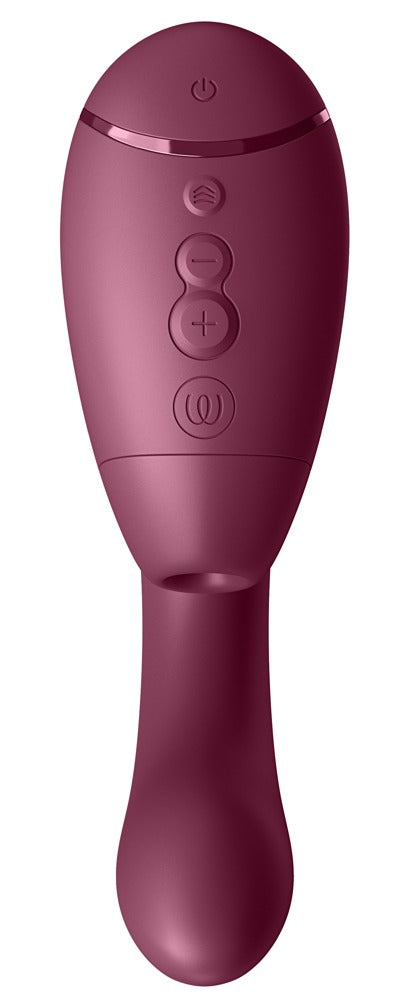 Womanizer Next Duo: succhia clitoride 3D e vibratore per il punto G, Rosso vino, foto 2