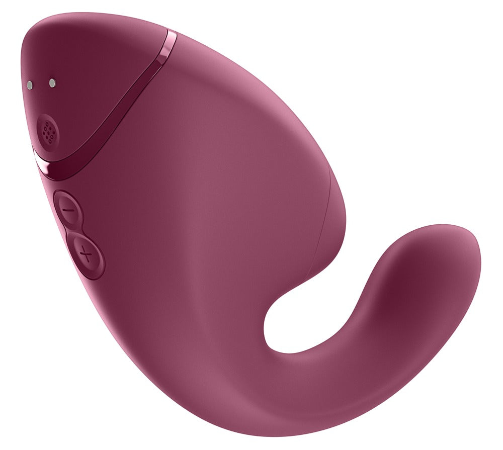 Womanizer Next Duo: succhia clitoride 3D e vibratore per il punto G, Rosso vino, foto 4