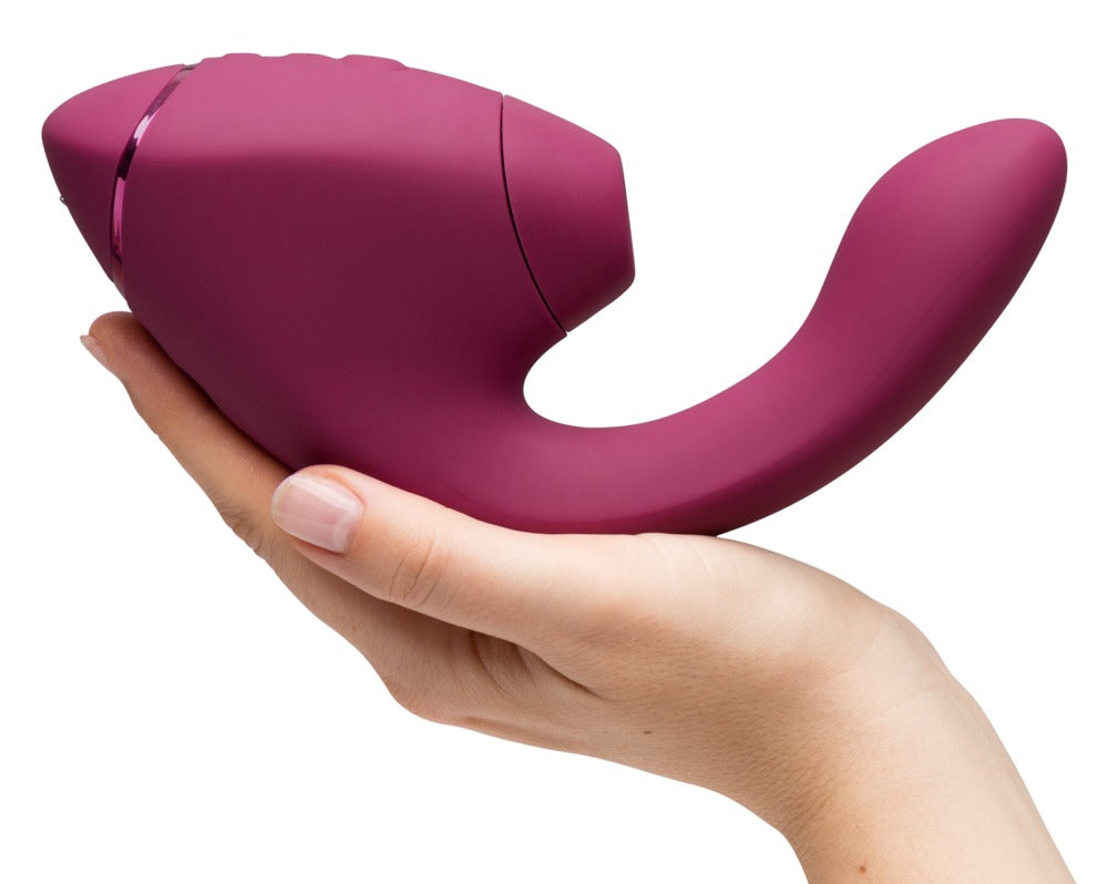 Womanizer Next Duo: succhia clitoride 3D e vibratore per il punto G, Rosso vino, foto 6