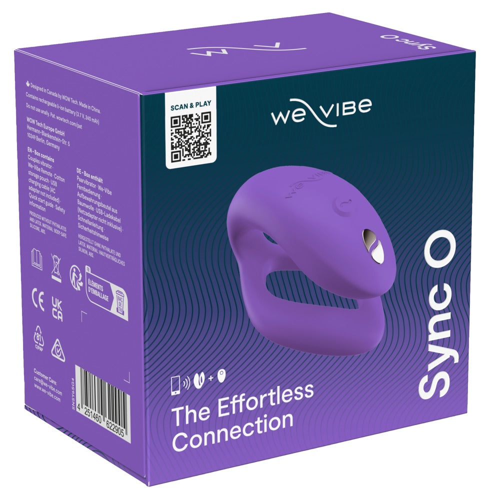 We-Vibe Sync O: vibratore di coppia con anello ovale, Lilla, foto 7