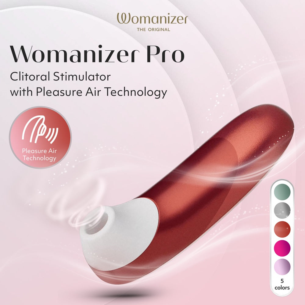 Womanizer Pro: succhia clitoride Pleasure Air a 11 livelli, Rosso, foto 6