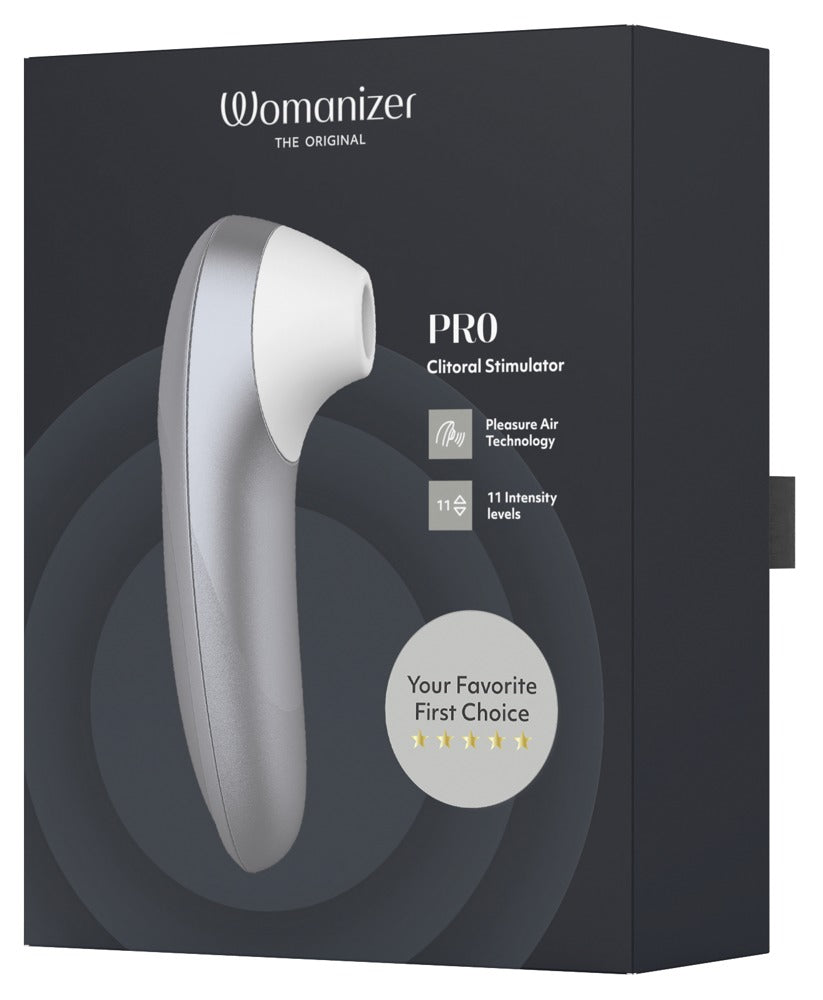 Womanizer Pro: succhia clitoride Pleasure Air a 11 livelli, Argento, foto 3