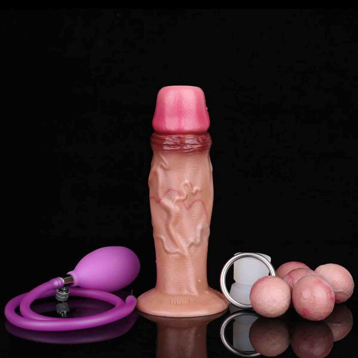 7.5 inch realistic egg-laying dildo ovipositor sex toy for women
