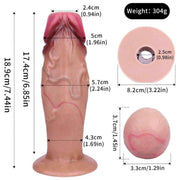 7.5 inch realistic egg-laying dildo ovipositor sex toy for women