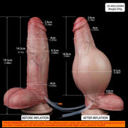 7” Realistic dildo Hand-pump Squirting Penis With Suction cup