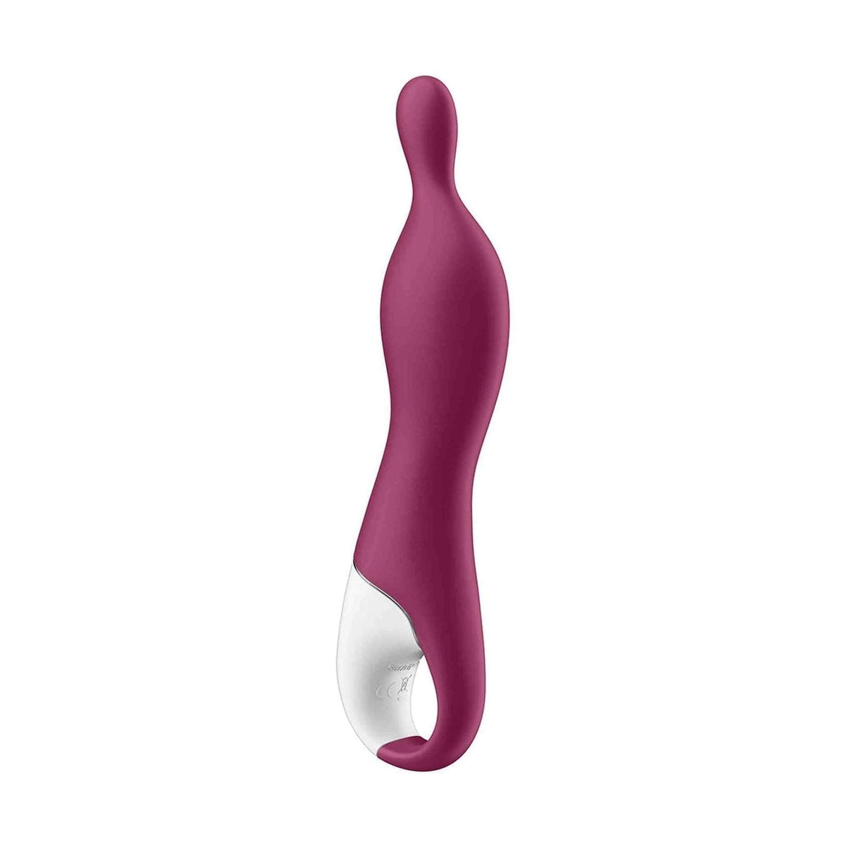 Vibratore Satisfyer A-Mazing 1 angolo ergonomico con simboli CE e logo