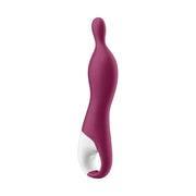Vibratore Satisfyer A-Mazing 1 angolo ergonomico con simboli CE e logo