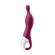 Vibratore Satisfyer A-Mazing 1 profilo laterale con anello di presa ergonomico in silicone