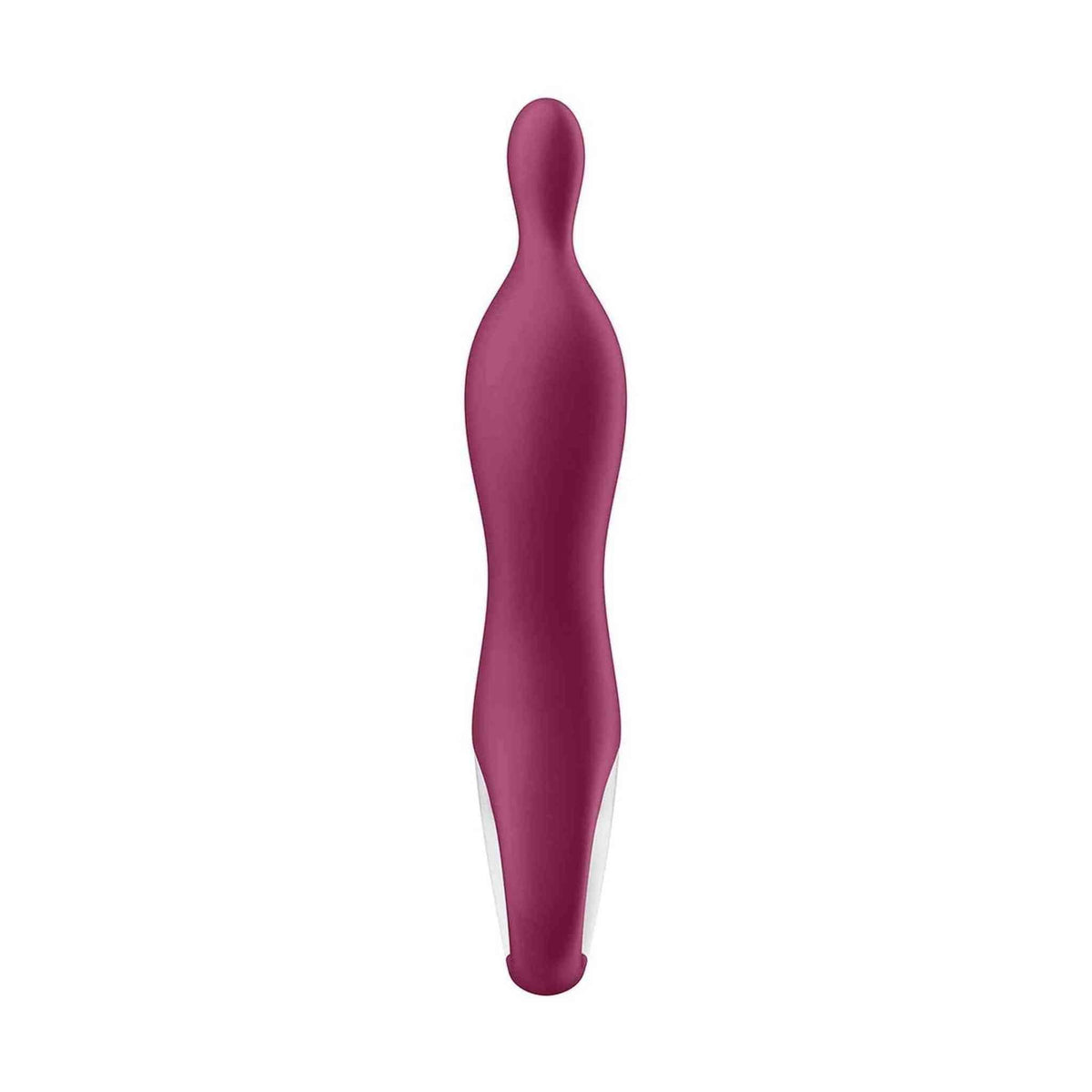 Vibratore Satisfyer A-Mazing 1 primo piano silicone bordeaux e base traslucida