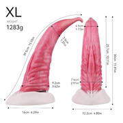 Dildo silicone XL misure tecniche e peso 1283g