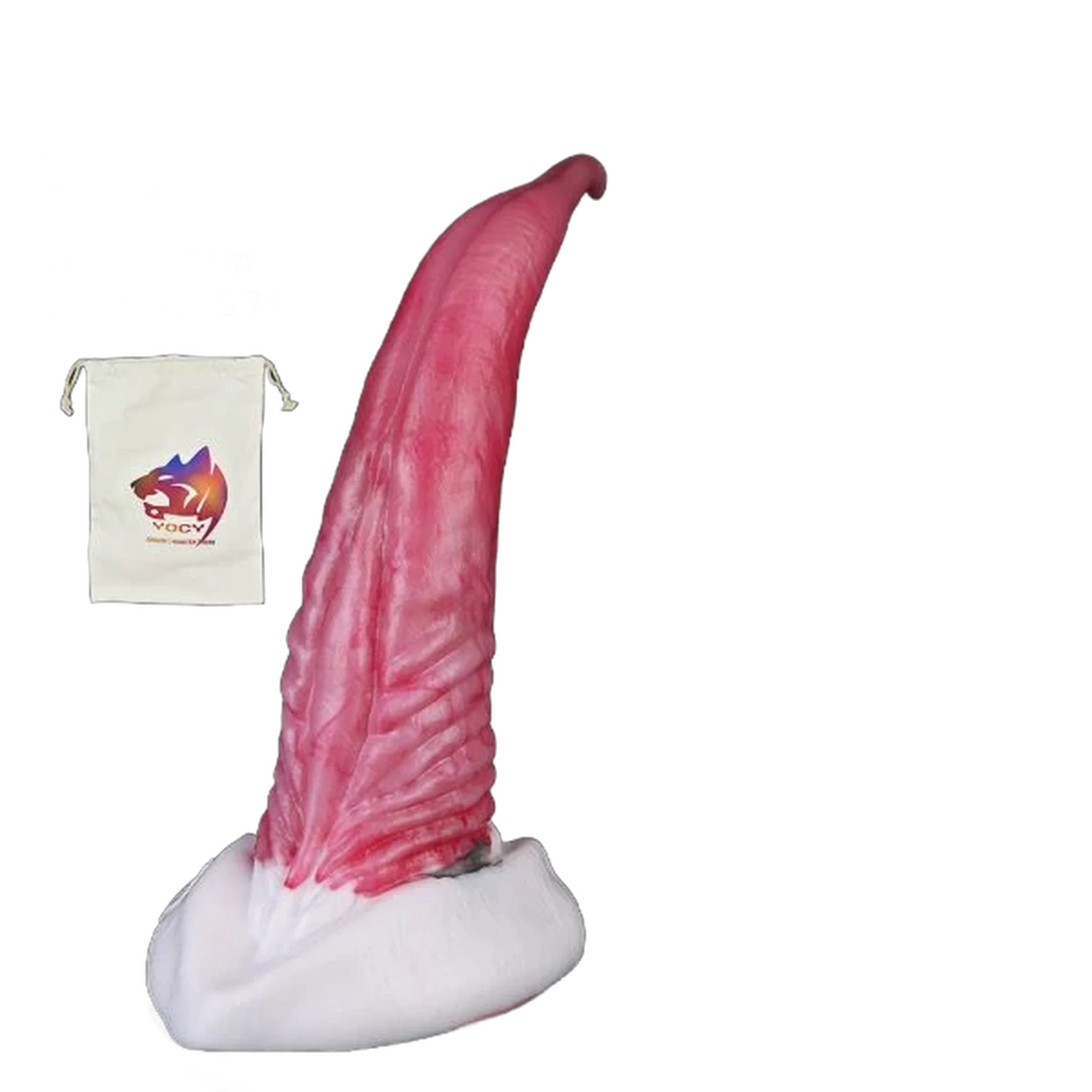 Dildo silicone rosa con sacchetto di stoffa YOGY