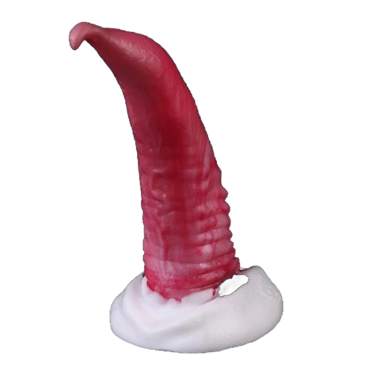 Dildo silicone rosa forma allungata punta incurvata