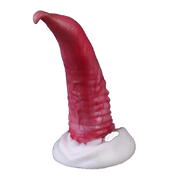 Dildo silicone rosa forma allungata punta incurvata