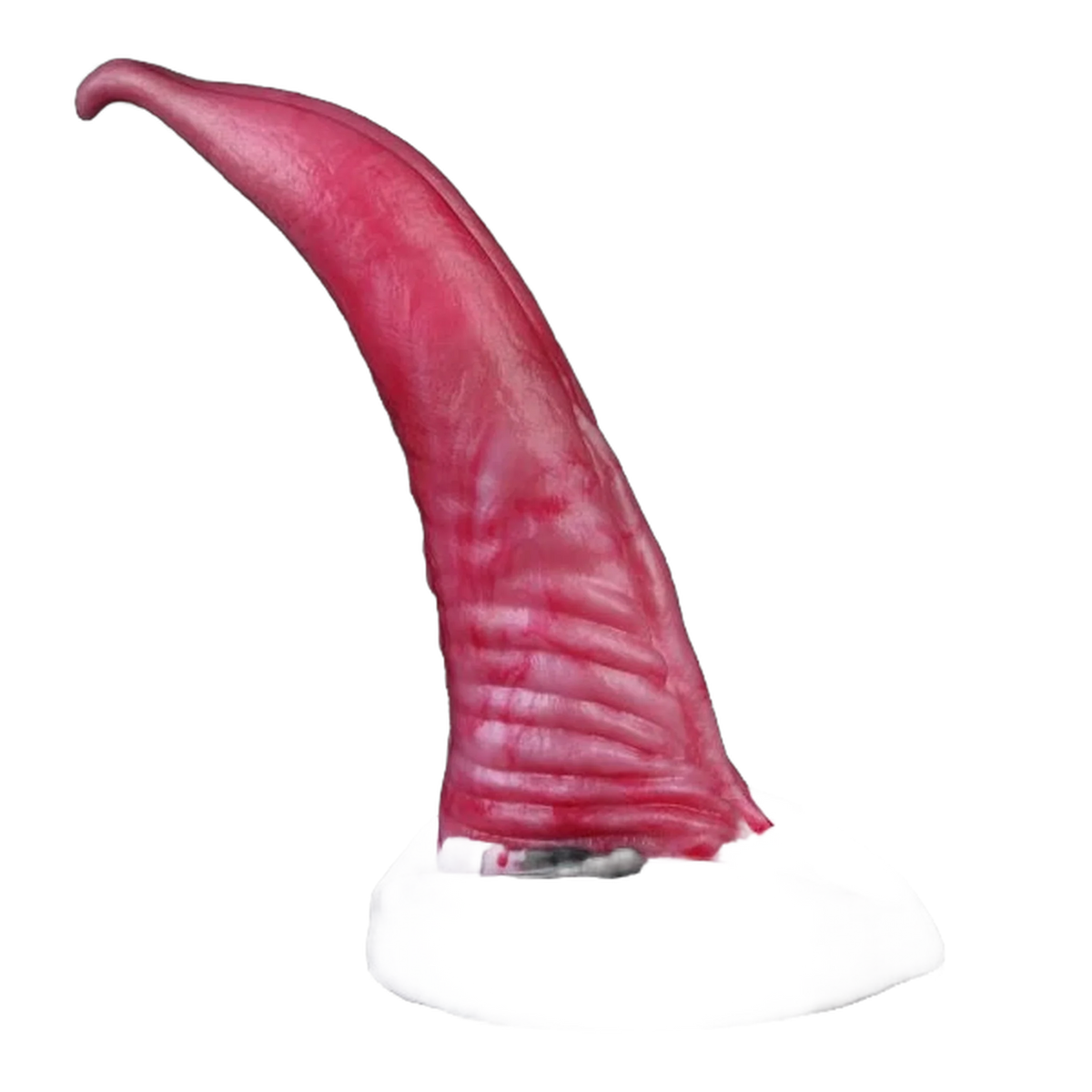Dildo silicone rosa frontale incisioni orizzontali