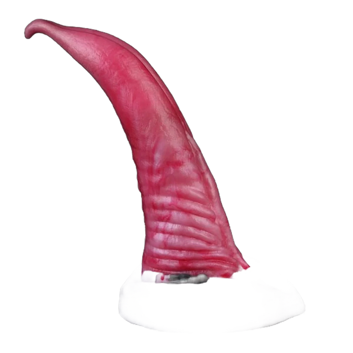 Dildo silicone rosa frontale incisioni orizzontali