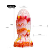 Dildo fantasia misure tecniche 17,7 cm superficie scaglie esagonali