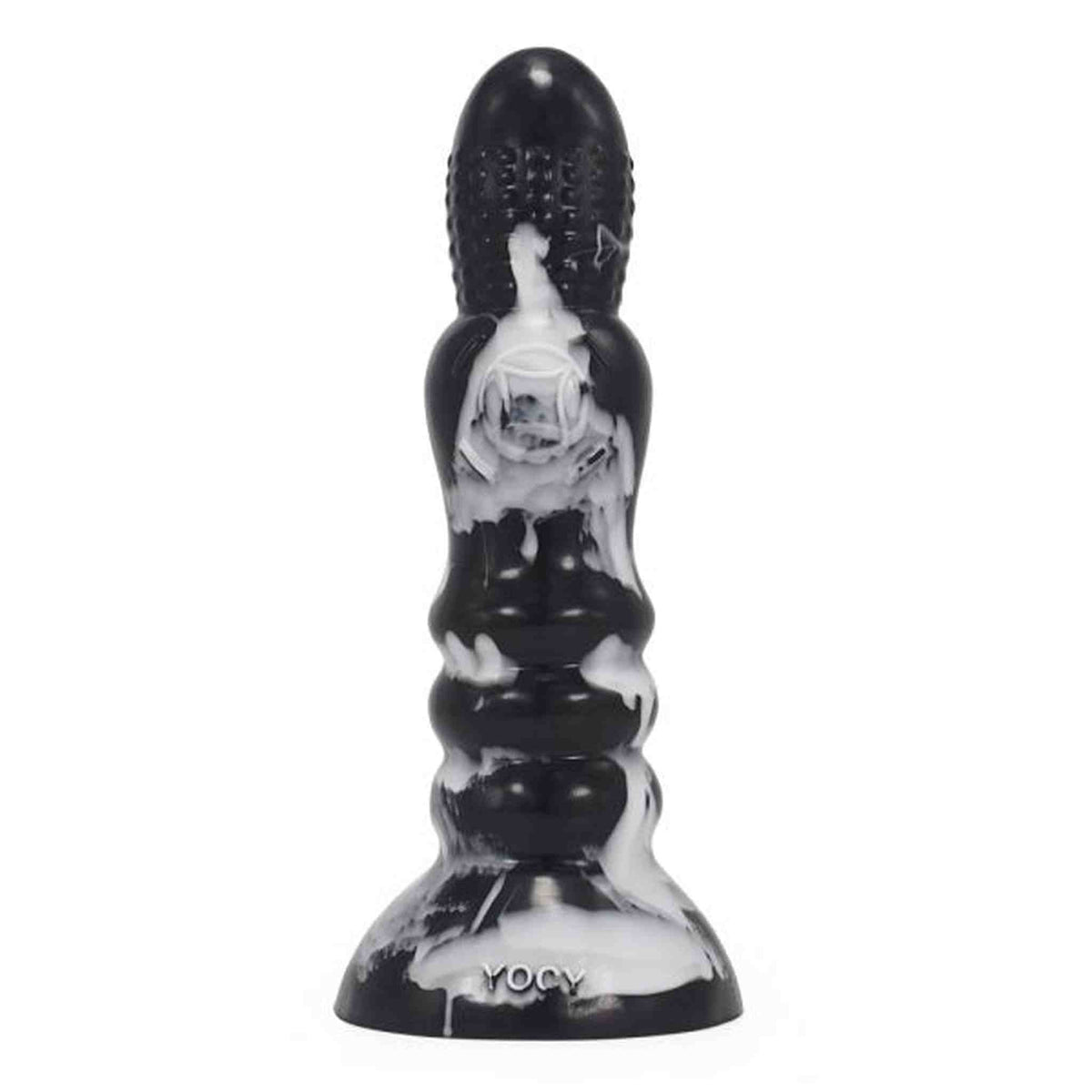 Dildo silicone mostro mitologico HikYuu I nero effetto schizzi liquido bianco