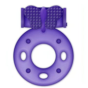 Anello Vibrante con Stimolatore Clitorideo a Farfalla - Viola