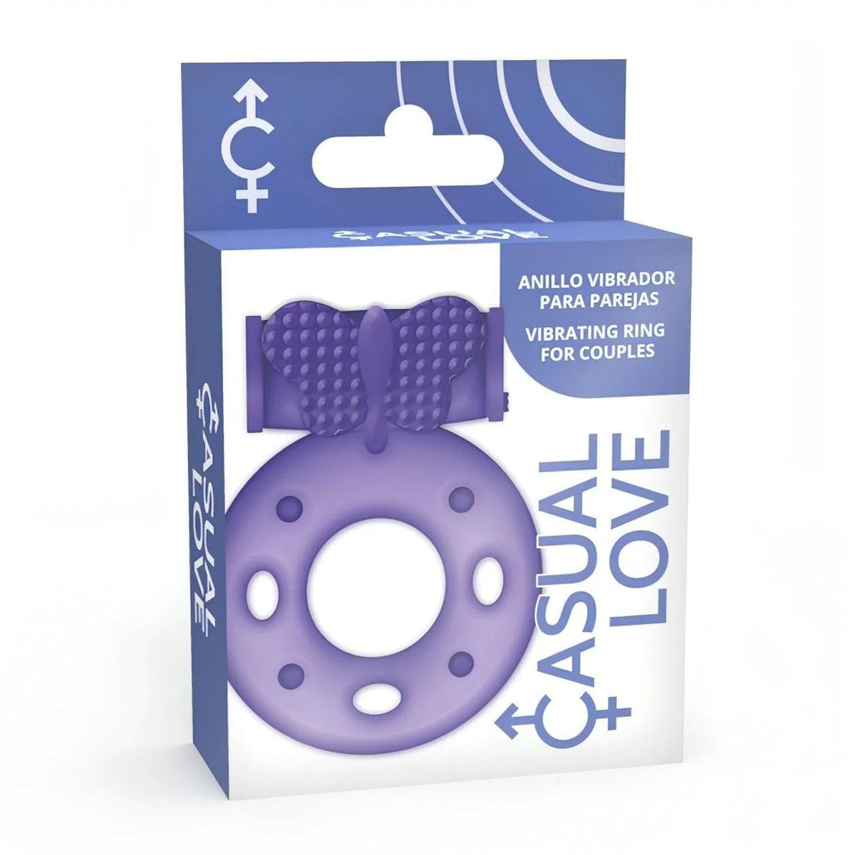 Anello Vibrante con Stimolatore Clitorideo a Farfalla - Viola