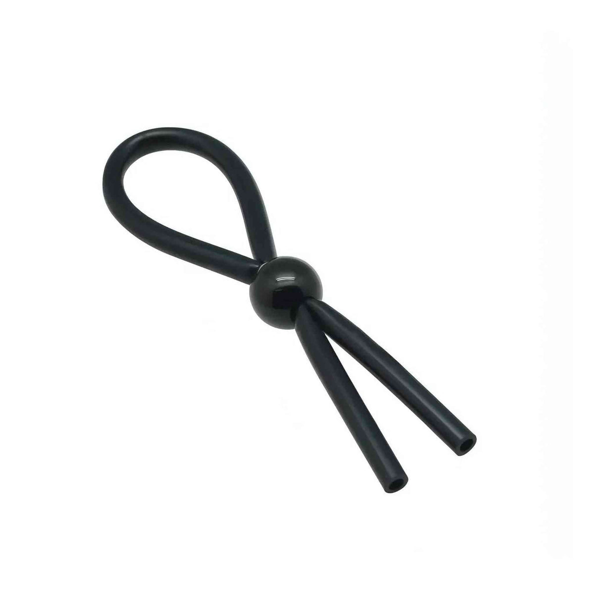 Anello fallico nero regolabile in silicone con aperture circolari ai bracci