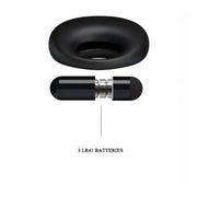 Anello vibrante nero bullet rimovibile e istruzioni batterie LR41