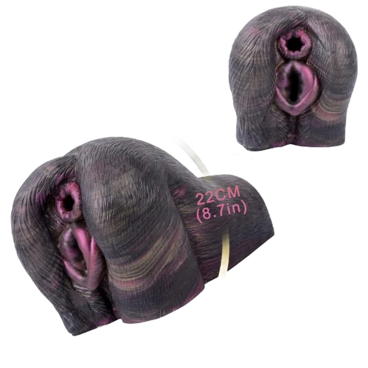Masturbatore fantasy maiale silicone liquido due angolazioni etichetta misura 22CM