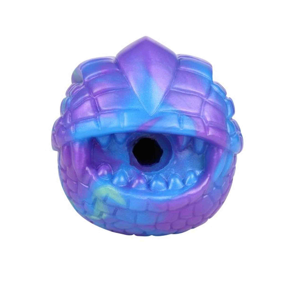 Ankylosaurus masturbatore in silicone liquido Starstream viola e blu iridescente vista frontale