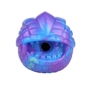 Ankylosaurus masturbatore in silicone liquido Starstream viola e blu iridescente vista frontale