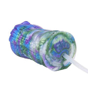 Estremità posteriore masturbatore Ankylosaurus silicone liquido con tubo trasparente e texture a scaglie